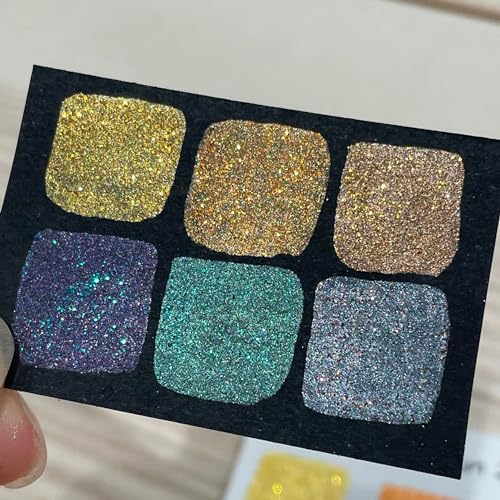 IUILE Handmade Watercolor Paints - Halloween 2021 Half Pan Set (6 colors) - color: Halloween 2021