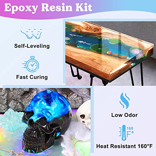 LET'S RESIN Bundle Set of 140oz Silicone Mold Making Kit and 1.5 Gallon Epoxy Resin