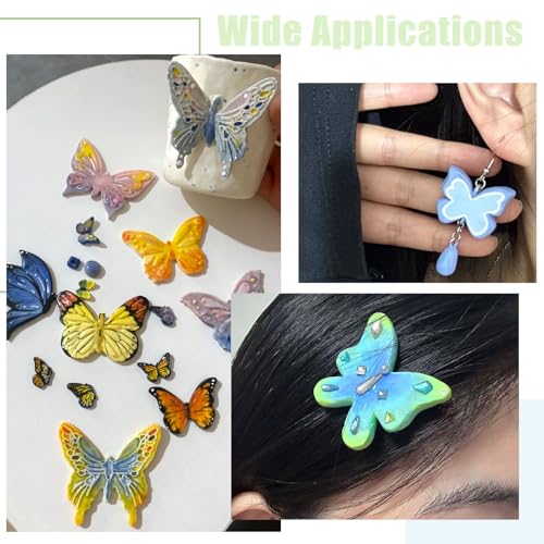 ORIGACH 14 Pcs Butterfly Clay Cutters, Spring Butterfly Fairy Polymer Clay Cutters Set for Earring Making Jewelry Making - style: Butterfly