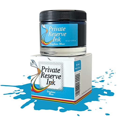 Private Reserve Premium Fountain Pen Ink, 60ml Bottle, Daphne Blue | Premium fountain pen ink with smooth flow, rich color, and reliable everyday writing performance. - color: Daphne Blue