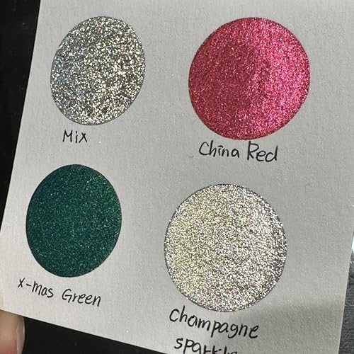 IUILE Handmade Watercolor Paints - Jingle Bell Half Pan Set (4 colors) - color: Jingle Bell