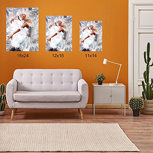 CONDA 18x24 inch Stretched Canvas for Painting, 5 Pack Large Canvas, 100% Cotton, 5/8 Inch Profile Big Stretched Canvas Value Bulk Pack for Acrylics, Oils Painting - size: 18x24 inch