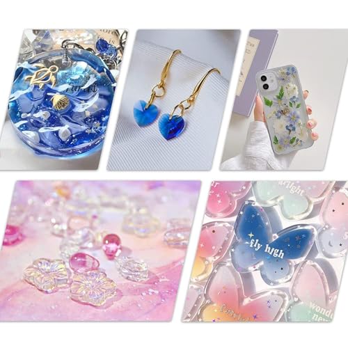 UV Resin 2000g, Crystal Clear Hard Ultraviolet Epoxy Resin Glue, Low Odor Transparent Solar Cure Sunlight Activated Resin for Jewelry Making, DIY Craft Decoration, Mold, Casting and Coating - size: 2000g