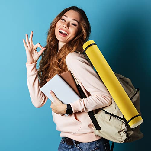 3 Pcs Extendable Poster Tubes Plastic Poster Document Storage Tube with Carrying Strap 24-40 Inch Expanding Blueprint Holder Telescoping Tube with Cap Waterproof Art Poster Tubes (Yellow, Blue, Black) - color: Yellow, Blue, Black