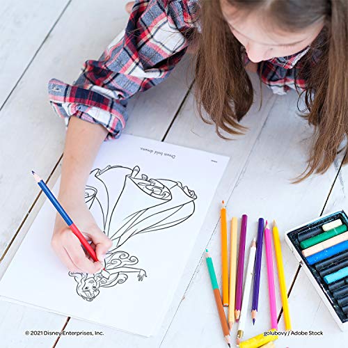 Disney Princess Official Activity Book with Mini Pencils 45648 Bendon - style: Disney Princess Coloring with Colored Pencils