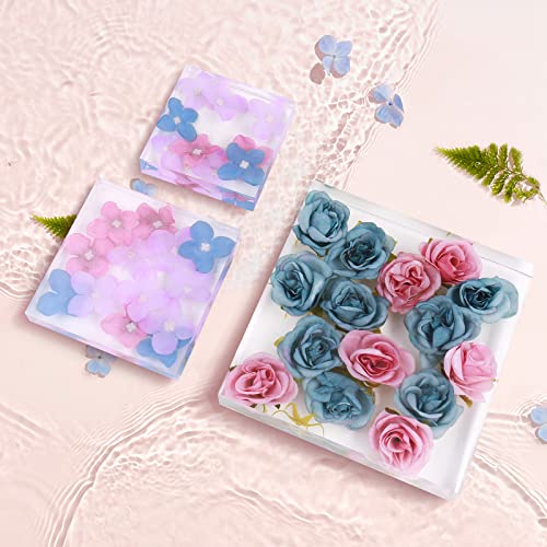 Square Silicone Molds for Resin, Large Resin Mold Glossy Deep Square Molds 6.6''x 2'' w Deep Epoxy Resin Molds for Flowers Bouquet Preservation - color: Square Silicone Molds