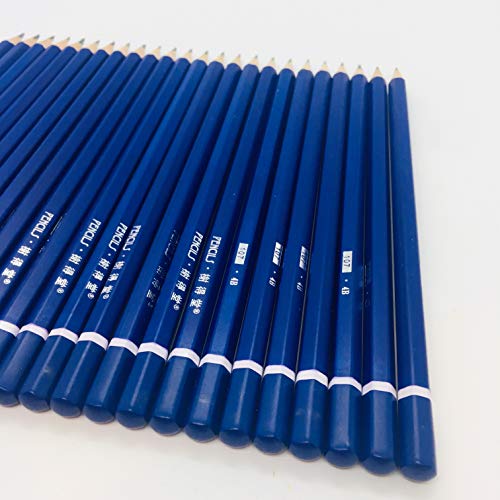 XDT#4B Drawing Pencils 24 Piece Set, Pro Art Graphite Sketching&Shading Supplies, Ideal For Kid Beginner Student Adults Artist - color: 4B 24 Pc Set