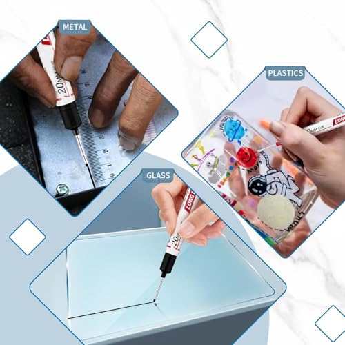 12 PCS Long Head Deep Hole Marker Pens,20mm Long Nib Marker, Longs Nose Markers, Waterproof Construction Markers Marking Tool,Permanent Markers Carpenter Ink marker Pens,Metal marking Pens 03 - color: 12PCS-20MM-Red/Black/White