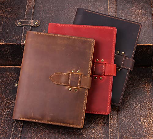 Robrasim Handmade Leather Sketchbook Cover, Leather Artist Sketch Pad Cover for 5.5" x 8.5" Sketchbook, Drawing Book and Pencil Case, Journal Notebook Portfolio, Artis Gifts-Wine - color: Wine
