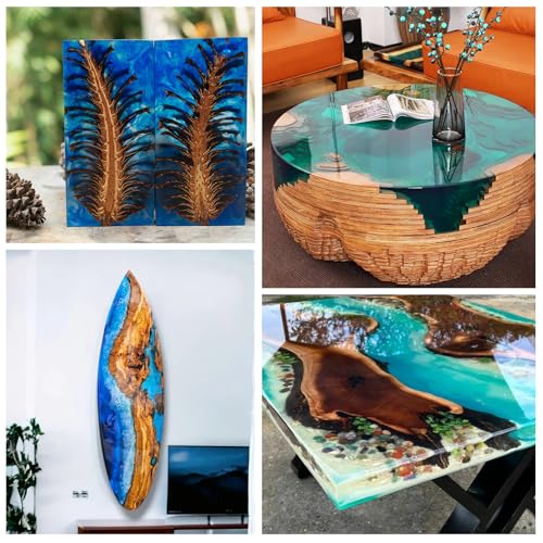 KISREL Deep Pour Epoxy Resin, 1.5 Gallon Epoxy Kit (2:1), 2-4 inch Pour Depths, Bubble Free, Low Odor, Crystal Clear Casting Resin Suitable for Tabletops, River Tables, Wood fillers, and Crafts - size: 1.5GALLON