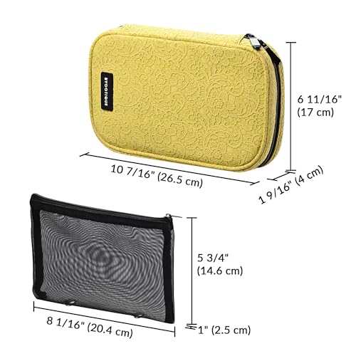 BYOOTIQUE Travel Makeup Brush Holder Bag Cosmetic Brush Organizer Rococo Yellow - color: Rococo Yellow