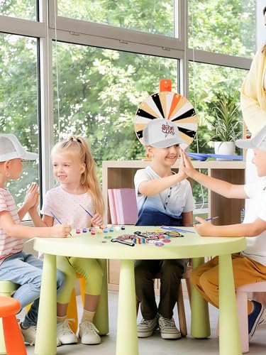 Aneco DIY Blank Trucker Hats Kit Adjustable Baseball Caps | Embroidered Patches, Paint Tools Included, Craft Kit, Sports Events, Group Activity, Party Favor - color: White