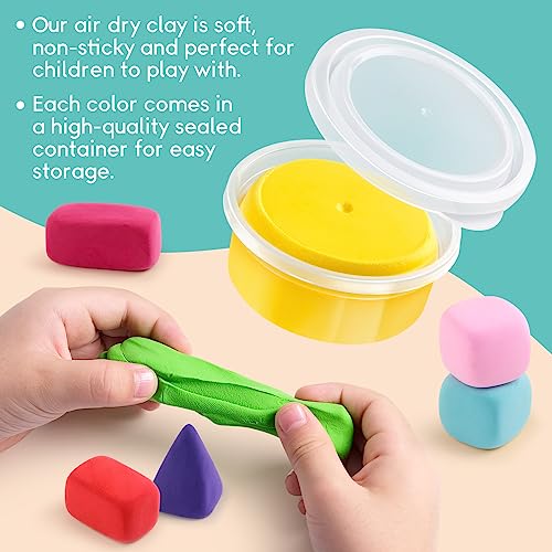 Drama Planet Mini Dessert Clay Kit for Kids, Make & Display Clay Treats | Air Dry Clay, Create & Display Clay Creations, Art Activities, Great Gifts for Girls