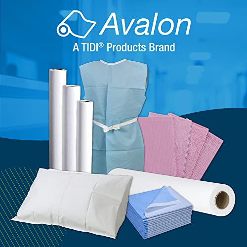 TIDI 617 Avalon Exam Table Paper, White, 21” x 125’ (Pack of 12) ― Standard Crepe Paper ― Hygienic Barrier ― for Medical Offices, Exam Rooms, Daycare Centers, Spas, Tattoo Studios ― Medical Supplies - size: 21" x 125' Crepe