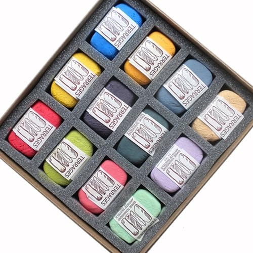 FineArtStore Diane Townsend Handmade Terrages Sets - Compliments PLEASE! Set of 12 Pastels