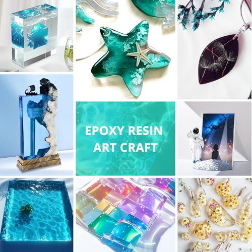 Resin Epoxy, KHKD RESIN 1 Gallon Epoxy Resin Kit- 2 Part Crystal Clear Resina Epoxica - High Gloss Odorless, UV & Impact Resistance Food Grade Epoxy Perfect for DIY Crafts, Jewelry, Art Coating - size: B-1 Gallon