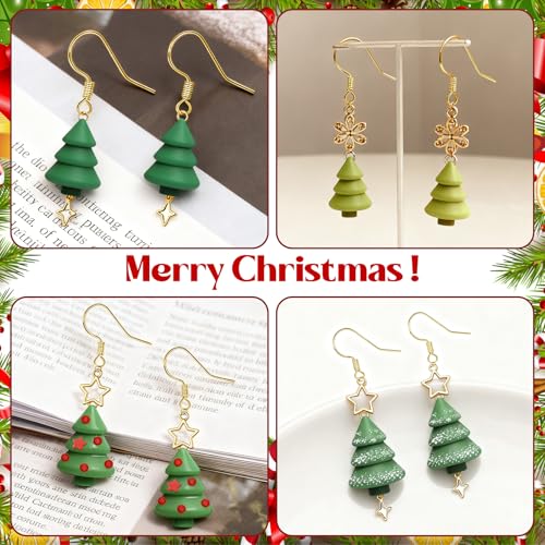 Polymer Clay Bead Roller,Christmas Tree Earring Mold Acrylic Clay Bead Maker Clay Cutter Tool for Jewelry Piercing Making Kit - color: Christmas 1