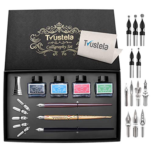Calligraphy Set For Beginners, 3 Calligraphy Pens, 4 Ink Bottle 15ml, 20 Calligraphy Nibs, 1 Calligraphy Pen Holder, Dip Pen Set, Gift For Men, Women And Kids, Calligraphy Kit For Beginners