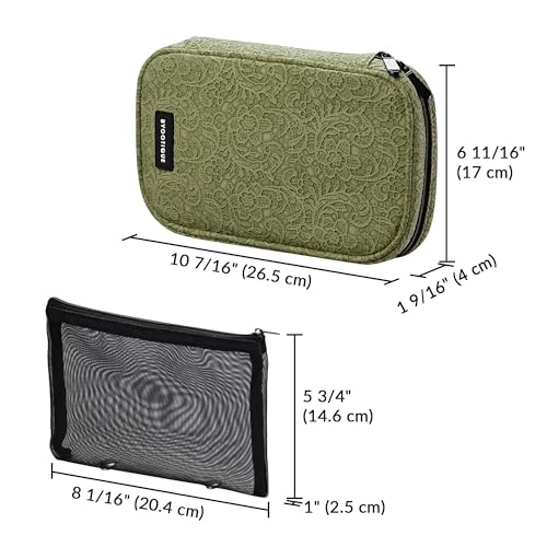 BYOOTIQUE Travel Makeup Brush Holder Bag Cosmetic Brush Organizer Rococo Green - color: Rococo Green