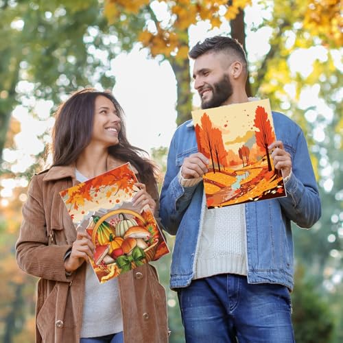 Zhanmai 72 Pcs 12 Sets Sip and Paint Kit Pre Drawn Canvas for Painting 8" x 10" Paint Party Canvas Painting Pre Printed Canvases for Party Favor DIY Virtual Adult's Date Night(Classic Style) - style: Classic Style