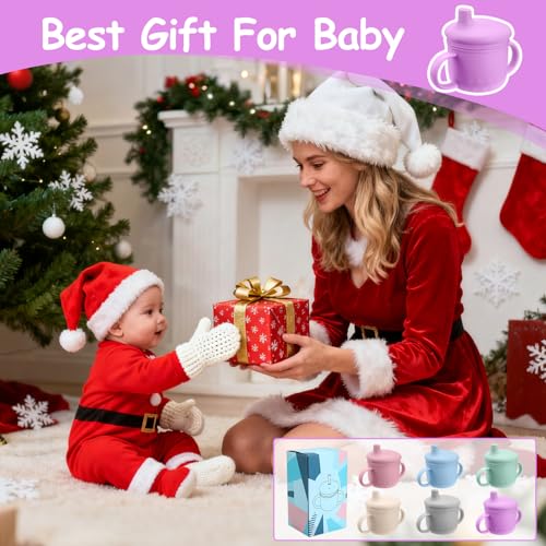 Mity rain 3-In-1 Stainless Steel Sippy Cup for 6+ Month Old, Baby Straw Cups for Toddlers 1-3 with Travel Lid, Silicone Straw, Replacement Straw & Cleaning Brush - 8oz Toddler Cups Spill Proof Set - color: Purple