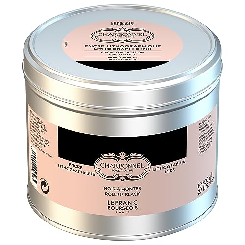 Lefranc Bourgeois Charbonnel Professional Litho Ink Roll Up Black 800ml (27.05-oz) - style: Professional Litho Ink Roll Up Black 800ml (27.05-oz)