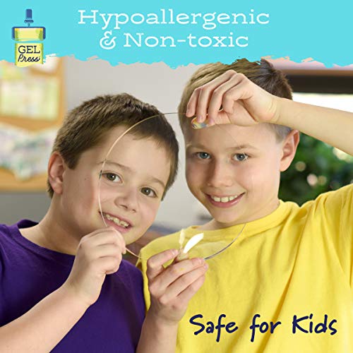 Gel Press Monoprinting Print Plate - 4” Circle (10.2 cm) Gel Plate - Printmaking Supplies - Reusable Gel Printing Plates for Press Art for Card Making, Scrapbooking, Journaling, Arts & Crafts - size: 4" Round