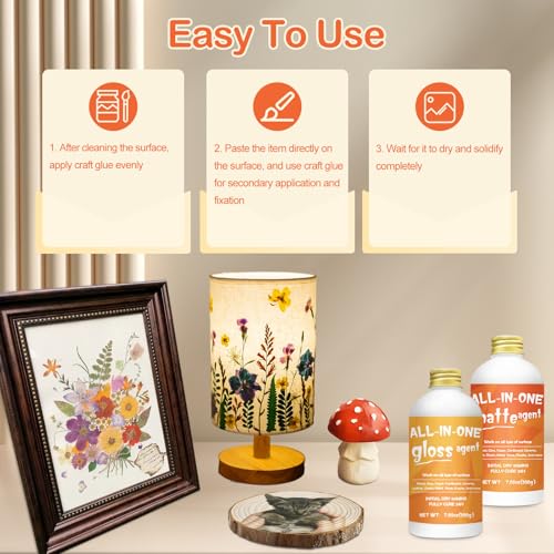 1DFAUL Crafts Sealer Matte Finish, 200ml All Purpose Craft Glue | All in One Craft Glue, Varnish & Finish, for Wood, Paper, Acrylic Paints, Ceramics, Fabrics, Clay - style: A2 Matte