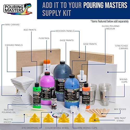 Pouring Masters 8 Oz Acrylic Pearlescent Effects Medium - Creates Pearl Iridescent Metallic Shimmer for Fluid Art & Acrylic Painting - size: 8-ounces
