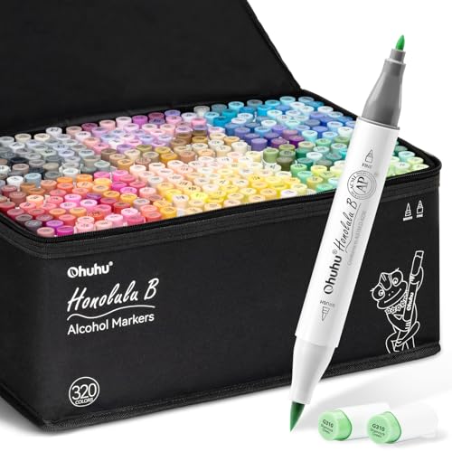 Ohuhu Markers + Bleedproof Marker Pad 7"x10"