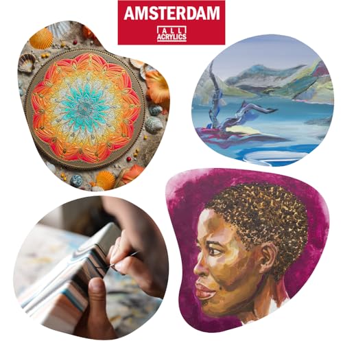 Amsterdam Standard Series acrylic paint primary set | 5 x 120 ml (17791905) | Acrylic Paint with Non-Fading Pigment, Quick Drying Time, Uniform Finish, Water-Based Formula