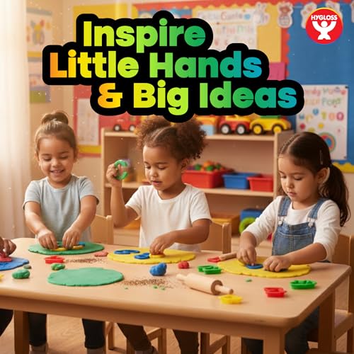Hygloss 49 Pcs Dough Tools Set – Dough Cutters + Numbers & Alphabet Cutters Set – Educational Modeling Clay Tools – Preschool Toys & Toddler Activities – Arts & Crafts for Kids Ages 3-5 - color: Cutter Tools + ABCs Numbers (49 pcs.)