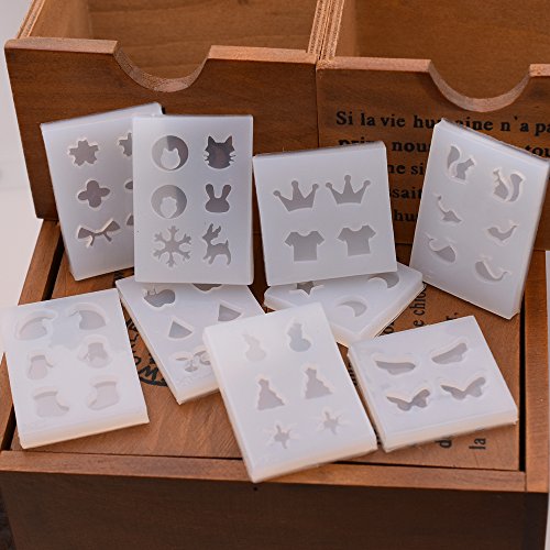 Silicone Mold for Resin Ear Stud Casting - Earrings molds Charms Casting Mould- Epoxy Resin Jewels Shapes to Mold