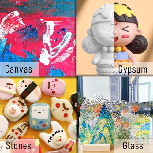 REALART Large Acrylic Paint Set (8.45oz / 250ml) Bulk Acrylic Paint Bulk Art Supplies For Canvas Painting