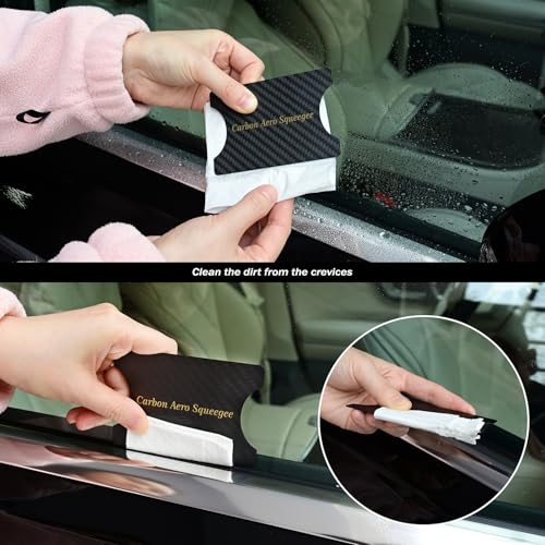 EHDIS Carbon Fiber Squeegee – Professional Window Tint Tool | Ultra-Light & Static-Free for Flawless Automotive & Residential Film Installation