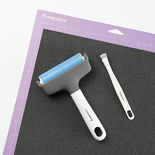 Brayer Roller & Mat Remover Tool Tweezers Set for Cricut/Silhouette/Brother and T-Shirts Heat Transfer Projects Printing Making | Brayer for Cricut/Silhouette/Brother Crafting Printmaking/T-Shirts Heat Transfer Projects