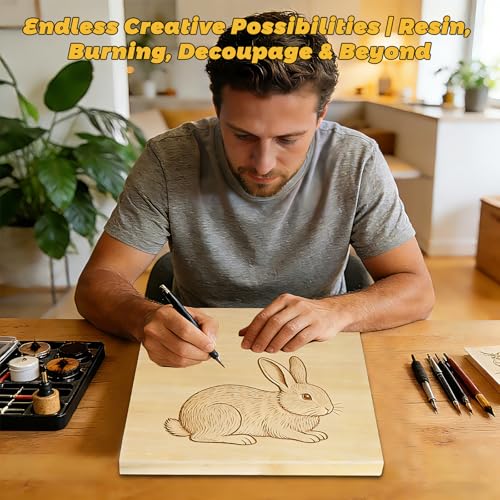 2 Pack 8x8 Basswood Wood Canvas Panels – Studio 3/4'' Deep Cradle Wood Art Boards for Pouring Art, Crafts, Oil & Resin Art - Sturdy Wood Painting Boards for Artists and DIY Crafters - size: 8x8" - 2Pack