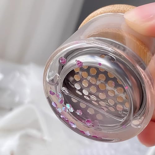 Nail Brushes Washing Cup Portable Nail Art Brush Washer Dappen Dish Acrylic Glitter Powder Nail Brush Cleaner Layered Nail Art Brush Wash Cup with Wooden Lid