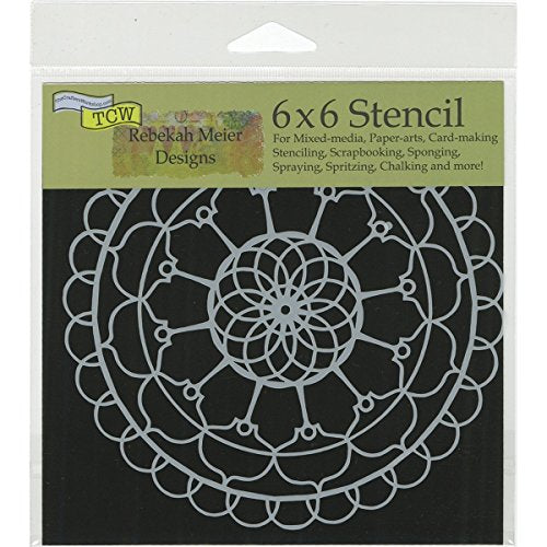The Crafters Workshop Fantasy Sphere Stencil, Transparent, 6 x 6-Inch (18 x 16 x 0.1 cm) - style: Fantasy Sphere