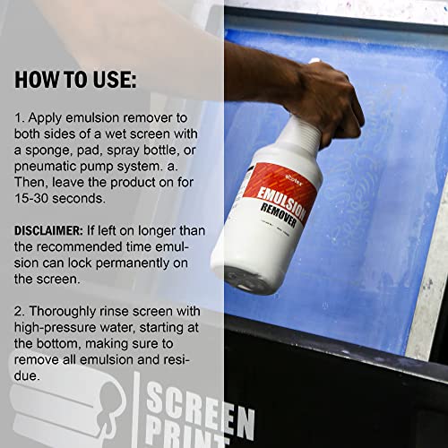 Screen Print Direct Ecotex® Screen Printing Emulsion Remover (Quart - 32oz.) - Diazo Photo Emulsion Cleaner for Silk Screens and Stencil Remover - size: 32 Ounce (Pack of 1)