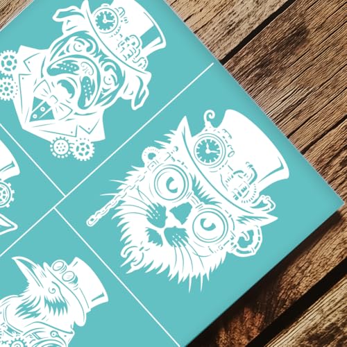 2 Sheets Punk Animal Silkscreen Stencil, Animal Printing Stencils Templates Reusable Self-Adhesive Silk Screen for Painting on Wall, Wood, T-Shirt, Fabric, Home Craft Decor, 8.7x11 Inch - style: Punk Animal