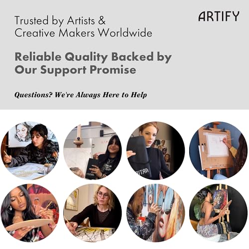 ARTIFY 24 Pieces Synthetic Hog Bristle Paint Brush Set – Expert Series Nylon Brushes for Acrylic, Oil Painting– No Shedding, Canvas Roll Case & Palette Knife, Artist Gifts Art Supplies - color: Brown- Synthetic Hog Bristle
