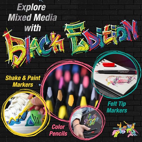 Faber-Castell Shake & Paint Markers: Metallic - 6 Count Dual Tip Acrylic Paint Pens, Markers Permanent for Clothes, Paint Markers for Wood, and Art Supplies - style: Metallic