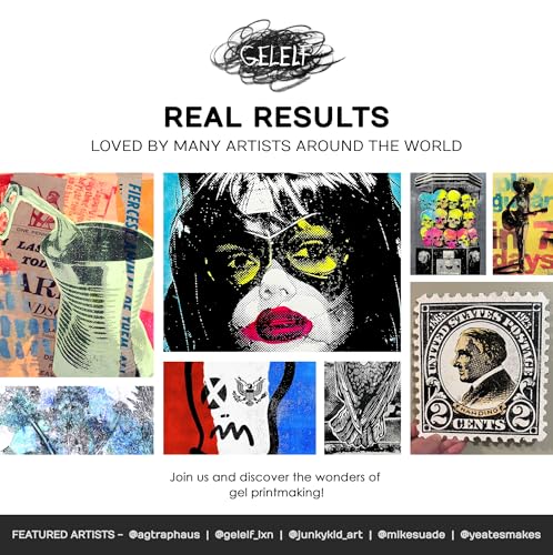 GELELF Large Size Gel Plate Upgraded Gel Printing Plate 18" x 24" - Non-Aging & Bubble-Free Reusable Gel Plates for Monoprinting, Card Making, Scrapbooking, Journaling, Home Decor - size: 18" x 24" | 45.7 x 60.9 cm