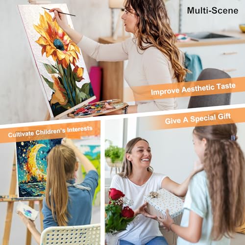 Framed Paint by Numbers Kit for Adults Beginners & Kids Ages 8-12, Butterfly Flowers Acrylic Easy Paint by Number with Frame, Number Painting Kits on Canvas Framed (12 * 12 Inch, without Easel) - color: BOP1PF05, size: 12 x 12 Inch