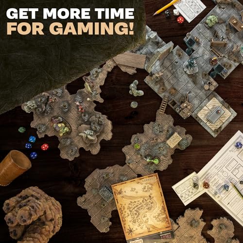 The Army Painter, GameMaster: Adventure Starter Role-playing Paint Set, 15 x 18ml Warpaints Fanatic Acrylic paints, incl. a Brush-On Primer, 5 FREE Miniatures & 1 Brush - For Warhammer & Dnd - color: Adventure Starter Paint Set