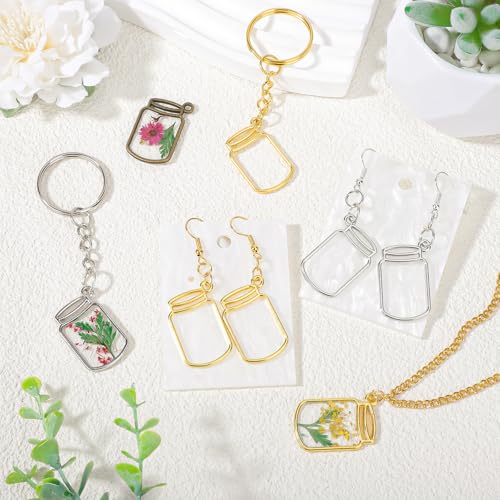 Gartful Open Bezels for Resin Jewelry Making, Hollow Frame Pendants with Jump Rings, Craft Bezels for Necklace, Earrings - style: Bottle - 30PCS