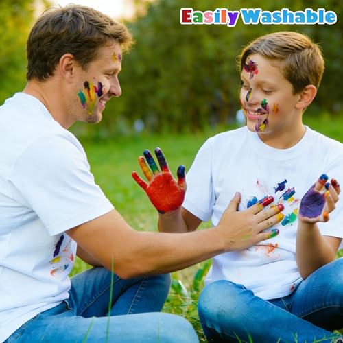 AROIC 8PCS Washable Finger Paint, Non-Toxic Finger Paints 8Colors(1.05fl oz), Art Supplies Painting Supplies Gifts, Hand Paint DIY Crafts for Children Age 13+ and Adults - color: 8 colors (1.05oz)