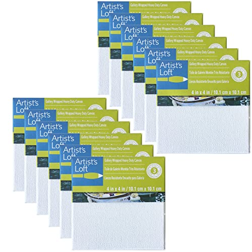 MICHAELS Bulk 12 Pack: Level 3 Gallery Wrapped Heavy Duty Canvas by Artist's Loft® - size: 8\ x 8\â â