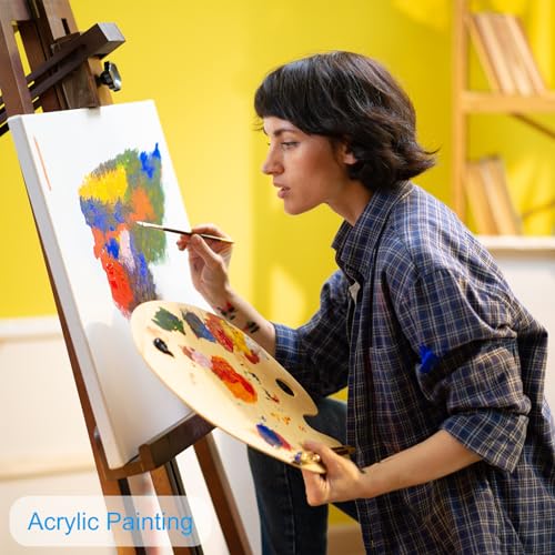 PATIKIL Stretched Canvas, 6 Pcs 4" x 4" Heart Canvas for Painting Blank Primed Canvas Cotton Canvas Panels for Acrylics Oil Watercolor Paints, White